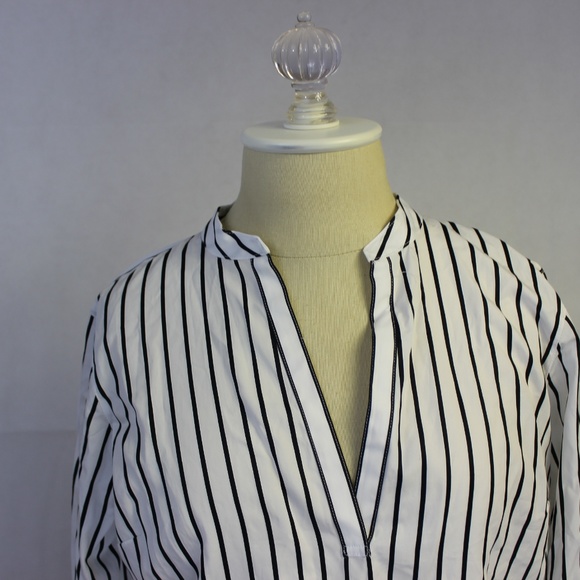 Ralph Lauren Women Striped Bell Sleeve Top Blouse - Picture 6 of 7